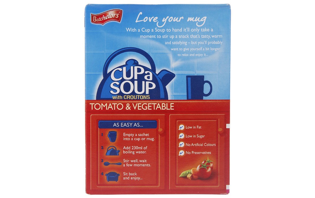 Batchelors Cup a Soup with Croutons Tomato & Vegetable   Box  104 grams